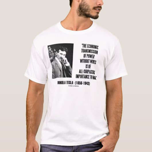 力のニコラ・テスラの経済的な伝達 Tシャツ (正面)
