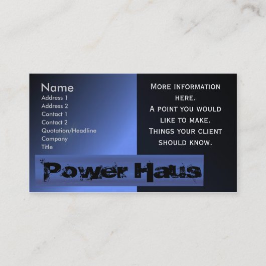 力の家の名刺 名刺 (正面)