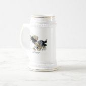 力の家紋 ビールジョッキ (正面左)