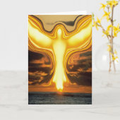 力の挨拶状の天使: (逆の詩)。 カード (黄色い花)