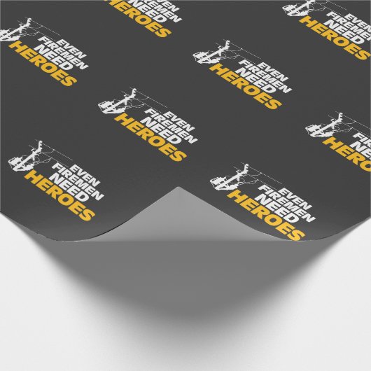 力の架線工夫のギフトのおもしろいな消防士の必要性の英雄 ラッピングペーパー (角)