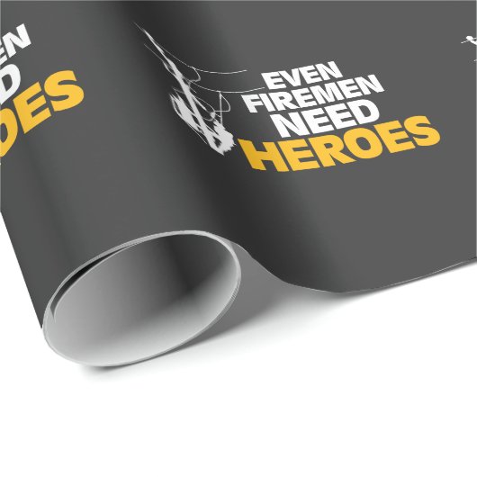 力の架線工夫のギフトのおもしろいな消防士の必要性の英雄 ラッピングペーパー (ロールコーナー)