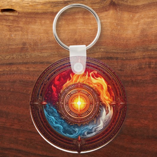 力の素円 キーホルダー (裏面)