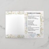 力の言葉 魂を高める詩 詩 箔グリーティングカード (外側レイダウン)