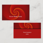 力はパターン-赤フラクタル螺線形になります 名刺 (正面/裏面)