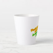 力は優雅な瞬間に静かに成長ラテマグカップ カフェラテマグ (正面)