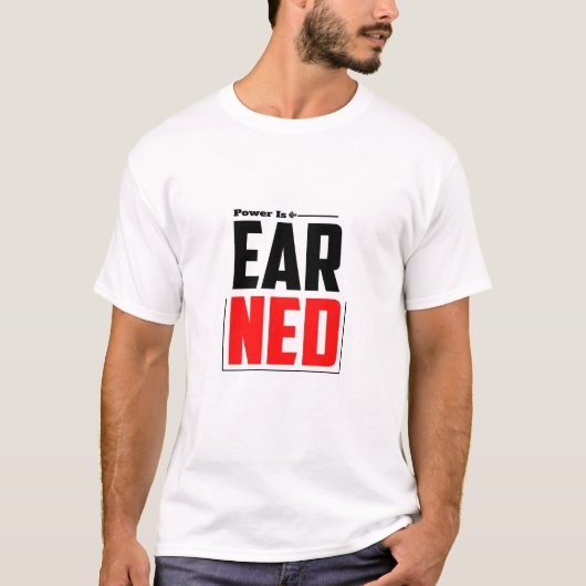 力は努力で得られる - ジムTシャツ Tシャツ (正面)