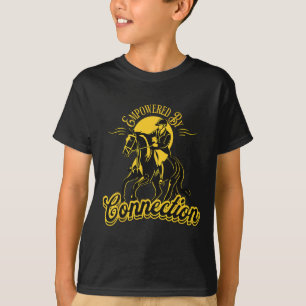 力を与えられたつながり馬術競技の馬背 Tシャツ