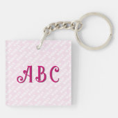 力を与える女性おもしろい前向き文字パーソナライズされた キーホルダー (裏面)