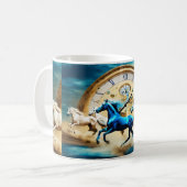 力を与える心、一度に一口飲む コーヒーマグカップ (正面左)