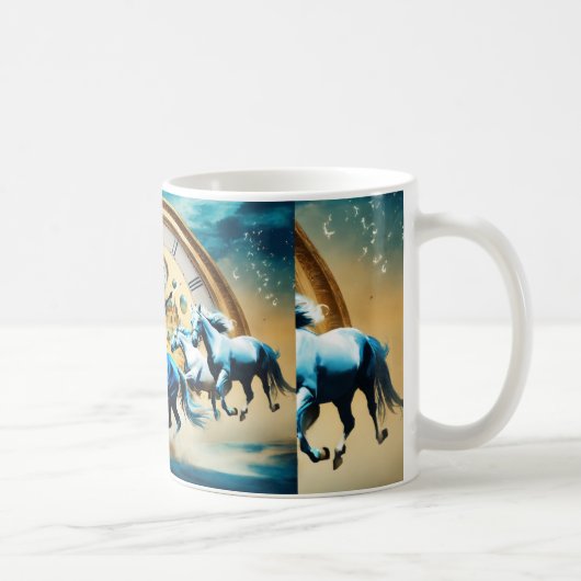 力を与える心、一度に一口飲む コーヒーマグカップ (右)