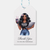 力を付ける黒人女性がクイーンを作る ギフトタグ (正面)