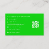 力を受けたアフロブラックウーマンボスアート 名刺 (裏面)