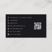 力を受けたアフロブラック女性リーダーシップアート 名刺 (裏面)