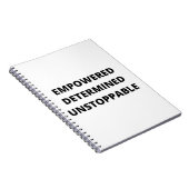 力を受けた断固とした止められない女性 ノートブック (右側)