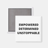 力を受けた断固とした止められない女性 マグネット (正面/裏面)