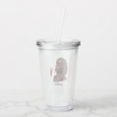 力を受けた都市シックなアフリカ系アメリカ人女性 アクリルタンブラー (裏面)