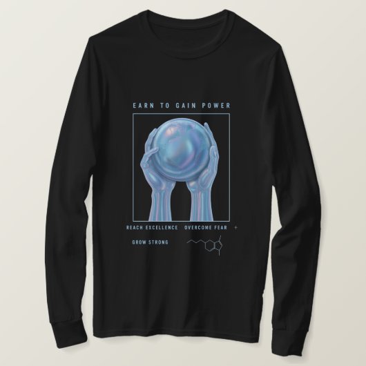 力を得るために稼げ Tシャツ (デザイン正面)