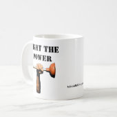 力を戦って下さい コーヒーマグカップ (正面左)