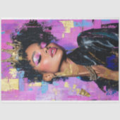 力を持ったフェミニズムのクイーンデコパージュ 薄葉紙 (正面)