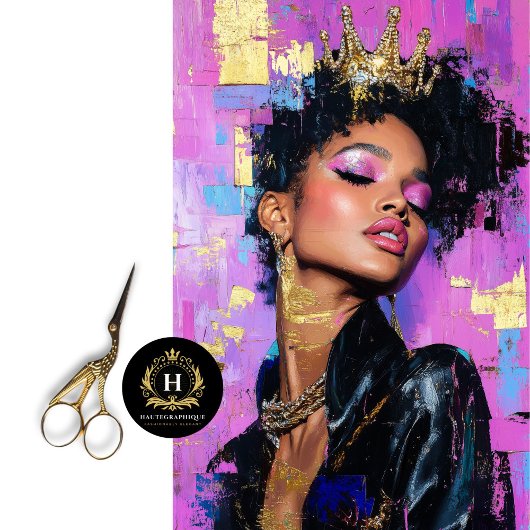 力を持ったフェミニズムのクイーンデコパージュ 薄葉紙