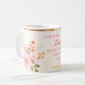 力を求めて主を仰ぐ コーヒーマグカップ (正面左)