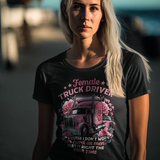 力を祝与えられた女性のトラック運転手！ Tシャツ