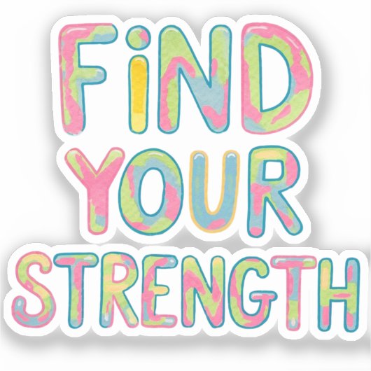 力を見つけろ シール (正面)