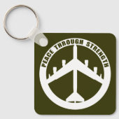 力を通じて平和 キーホルダー (正面)