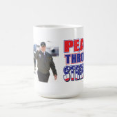 力を通じて平和 コーヒーマグカップ (中央)