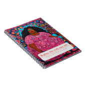 力パーソナライズされた付き女性 – ピンク ノートブック (右側)