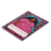 力パーソナライズされた付き女性 – ピンク ノートブック (左側)