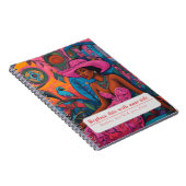 力パーソナライズされた付き女性 – ピンク ノートブック (右側)