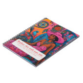 力パーソナライズされた付き女性 – ピンク ノートブック (左側)