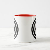 力ボタンのコーヒー・マグ ツートーンマグカップ (中央)