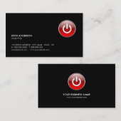 力ボタンのハイテクな名刺 名刺 (正面/裏面)