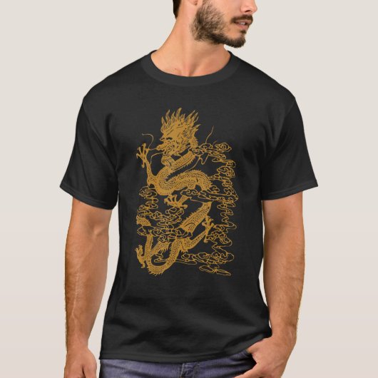 力伝統的と中国のStrのドラゴンのシンボル Tシャツ (正面)