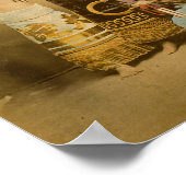 力士たち日本アンティーク写真1877 ポスター (角)