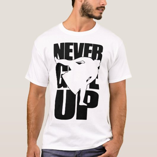 力士与えを決して上げない Tシャツ (正面)