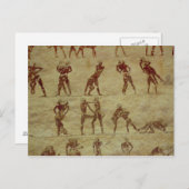 力士、詳細の墓の絵画壁 ポストカード (正面/裏面)