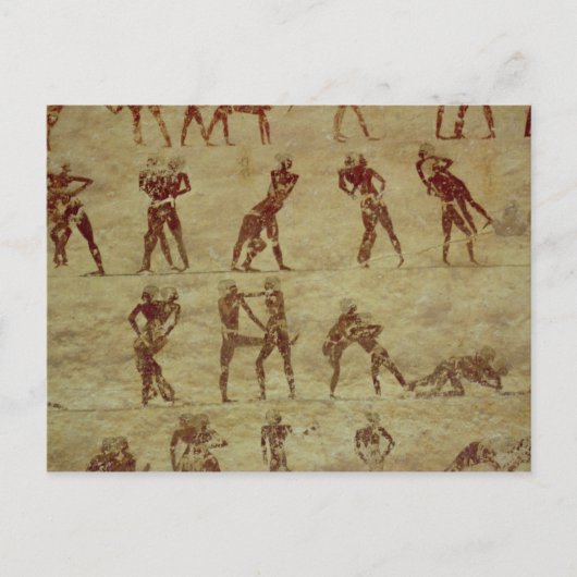 力士、詳細の墓の絵画壁 ポストカード (正面)