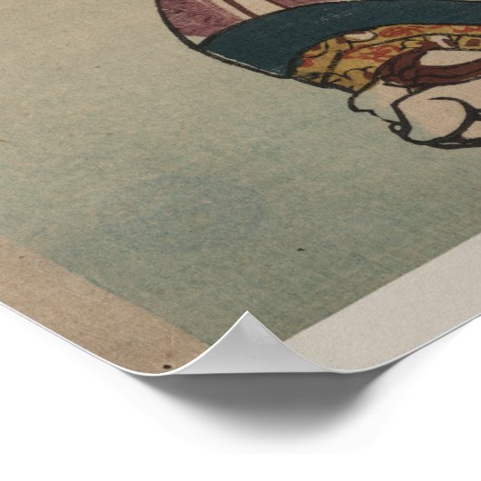 力士 – 1900日本の年代以前のヴィンテージアート ポスター (角)