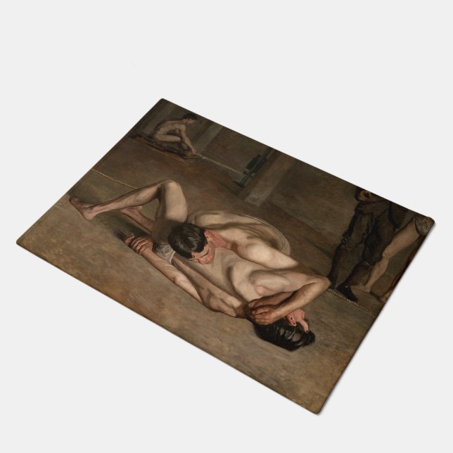 力士（Thomas Eakins著） ドアマット (アングル)