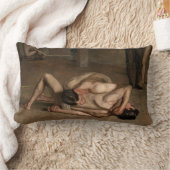 力士（Thomas Eakins著） ランバークッション (ブランケット)