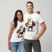 力強いイーグルバスケットボールマスコットロゴデザイン Tシャツ (ユニセックス)