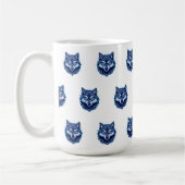 力強いオオカミ - 強さと自由の象徴 コーヒーマグカップ (左)