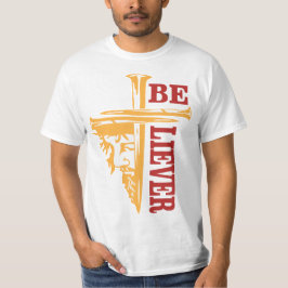 力強いキリスト教デザイン ジーザス・クロス・ネイル Tシャツ