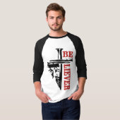 力強いキリスト教デザイン ジーザス・クロス・ネイル Tシャツ (正面フル)