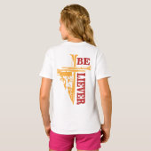 力強いキリスト教デザイン ジーザス・クロス・ネイル Tシャツ (裏面フル)