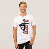 力強いキリスト教ネイルデザイン 十字架 トライブレンドＴシャツ (正面全面)